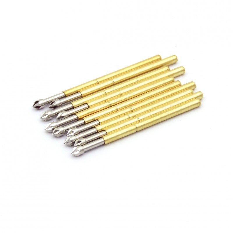 4 मिमी पूर्ण स्ट्रोक पीसीबी परीक्षण के लिए 24.5 मिमी लंबाई और 1.5 मिमी सुई व्यास के साथ स्प्रिंग टेस्ट प्रोब