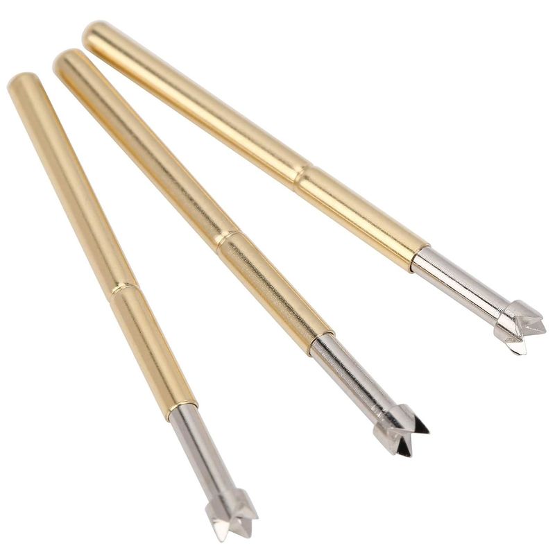 Spring Test Probes, 100Pcs P125-Q High Accuracy Round Pogo Pins for PCB Board Testing Contact