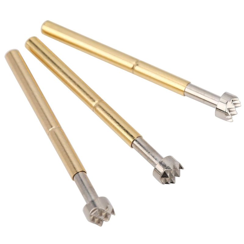 Spring Test Probe P156 H, 100Pcs Spring Loaded Test Pin, 2.36mm Brass Spring Probe with 9 Claws, Industrial Supplies for Testing and Replacement, Durable and Accurate Computer Mac
