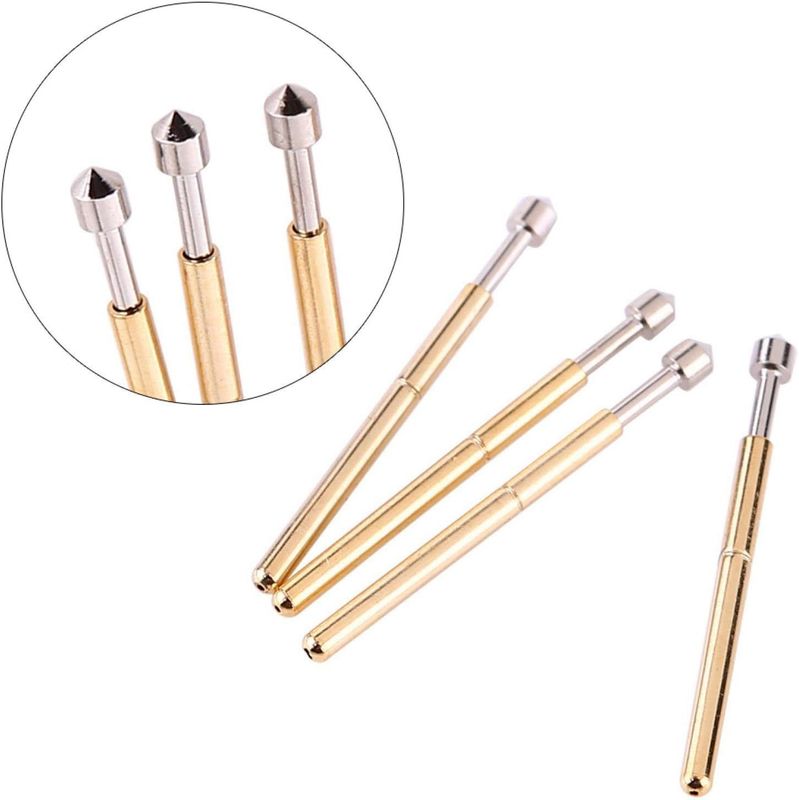 100 Pieces P75-E2 Cone Head Spring Test Probe with 16mm Length and 1.4mm Boring Size for PCB Testing