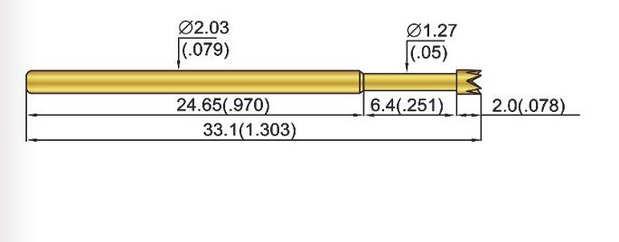 आईसीटी अनुप्रयोगों के लिए BeCu/SK4 प्लंगर के साथ कस्टम आकार स्टेनलेस स्टील स्प्रिंग टेस्ट प्रोब