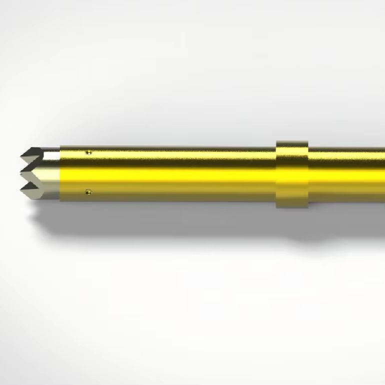 Gold Plated Spring Test Probe with 2A Current Rating and Custom Sizes for BGA Testing